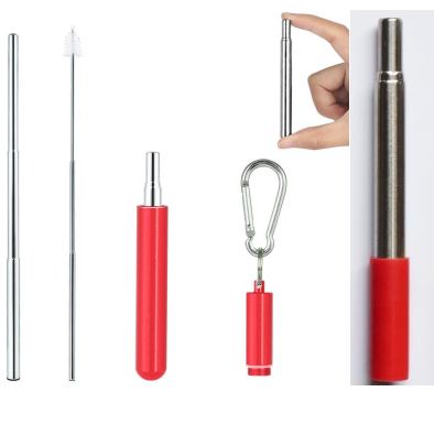 Telescopic colorful stainless steel straw