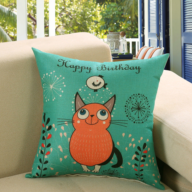 Printed Sofa Cushion Cover - Home Decoration