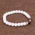 Garnet white jade bracelet - Minihomy