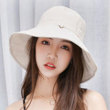 Solid Color Cotton And Linen Fisherman Hat Basin Hat Folding Hat Women