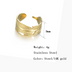 French Female Romantic Feather Opening Adjustment Ring Titanium Steel 14K Gold Color Preservation Leaf Leaf Ring