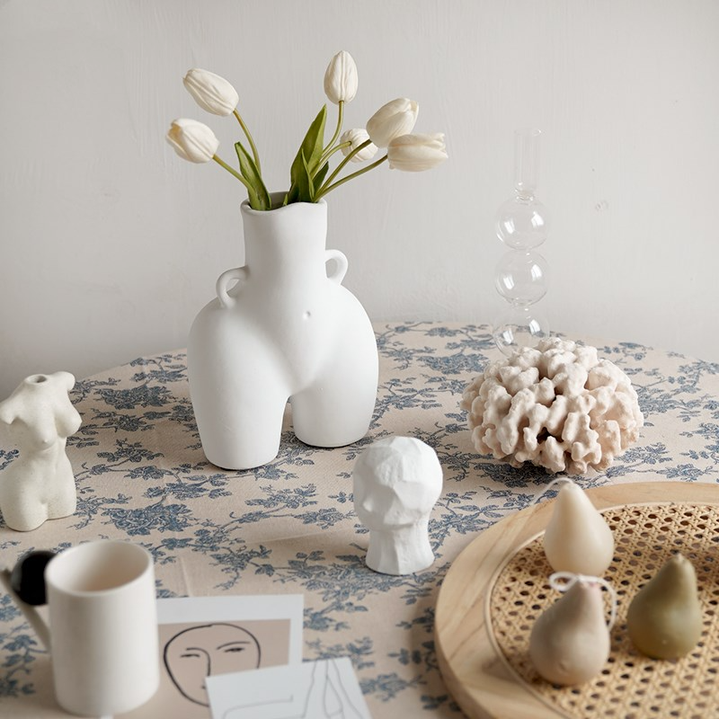 Nordic Creative White Ceramic Vase - Minihomy