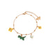 Handmade Pearl Cute Little Dinosaur Flower Bracelet Jewelry