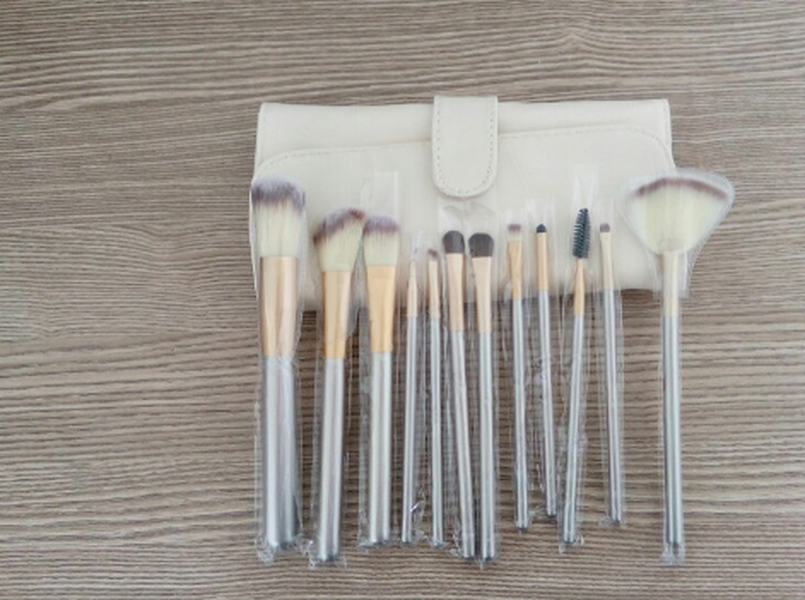 Persian Make-up Brush Suit Rice White Make Up Brush, Champagne Color Brush Handle Make-up Brush Without - Minihomy