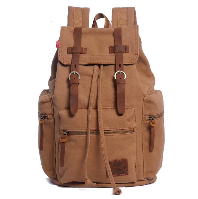 Men's backpack vintage canvas backpack