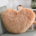 Pillows Heart Shape Long Plush Fluffy Shaggy Cushion Cover - Minihomy