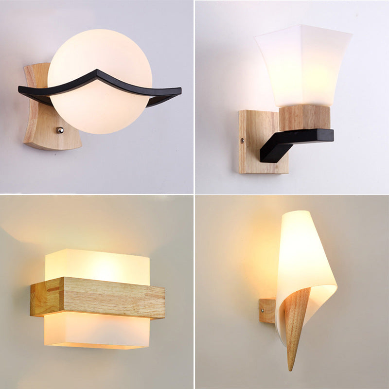 Modern creative household solid wood lamp - Minihomy