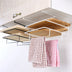 Kitchen Double Layer Towel Rack Hanging Holder Cabinets Shelf Chopping Board Storage Rack Hanger Shelf Kitchen Accessories - Minihomy