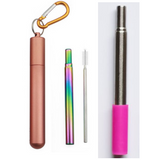 Telescopic colorful stainless steel straw