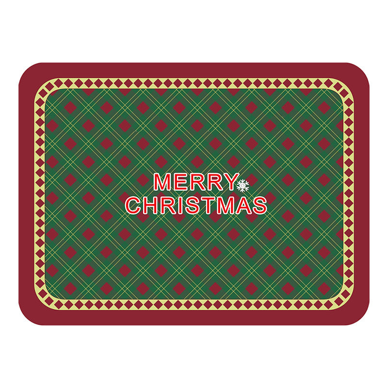 Christmas Leather American Retro Insulated Western Placemat - Minihomy