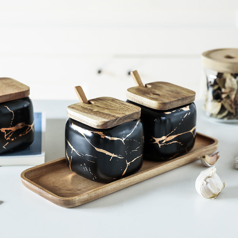 Nordic Gold Marble Jar Set - Minihomy