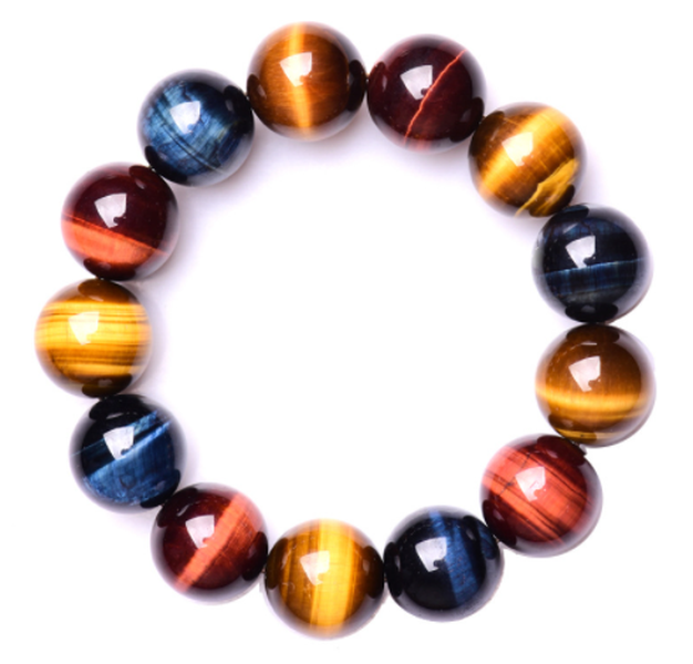 5A Grade Natural Three-color Tiger's Eye Bracelet - Minihomy