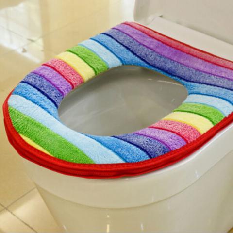 Rainbow Toilet Seat Cover