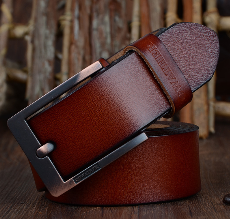 Men's leather belt