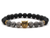 8mm Natural Stone Black Lava Volcanic Stone Bracelet - Minihomy