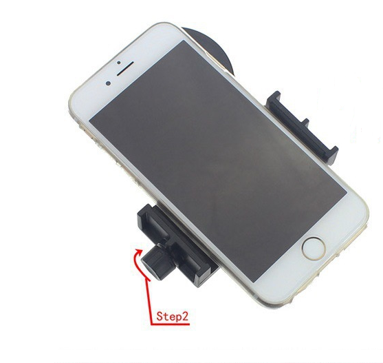 Telescope connection mobile phone holder retractable bracket