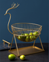 Homeware Creative Living Room Nordic Fruit Plate Basket Storage Basket Iron Art