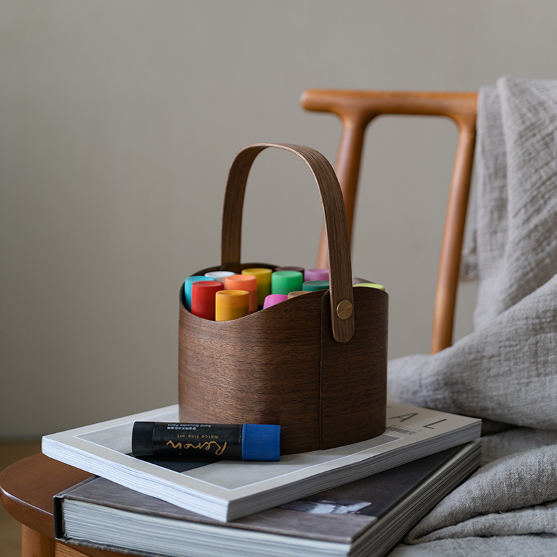 Solid Wood Handmade Japanese Storage Basket