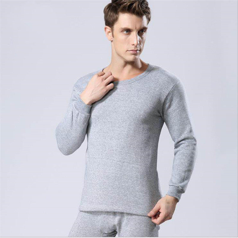 Men Round Neck Warm Pajamas Suit - Minihomy