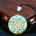 Natural Gravel Synthetic Crystal Ogan Pendant Necklace