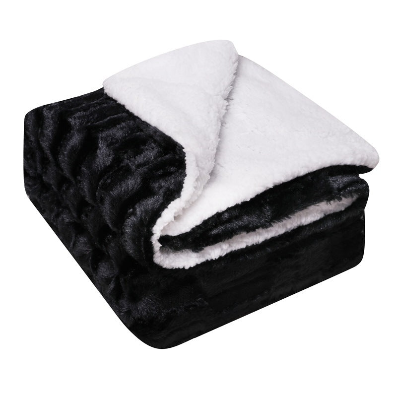 Thickened Flannel Lamb Wool Composite Double Blanket: Cozy Comfort for Any Occasion