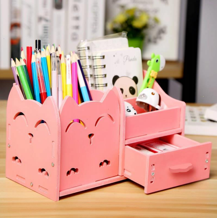 Multi-function pen holder creative desktop small storage box - Minihomy