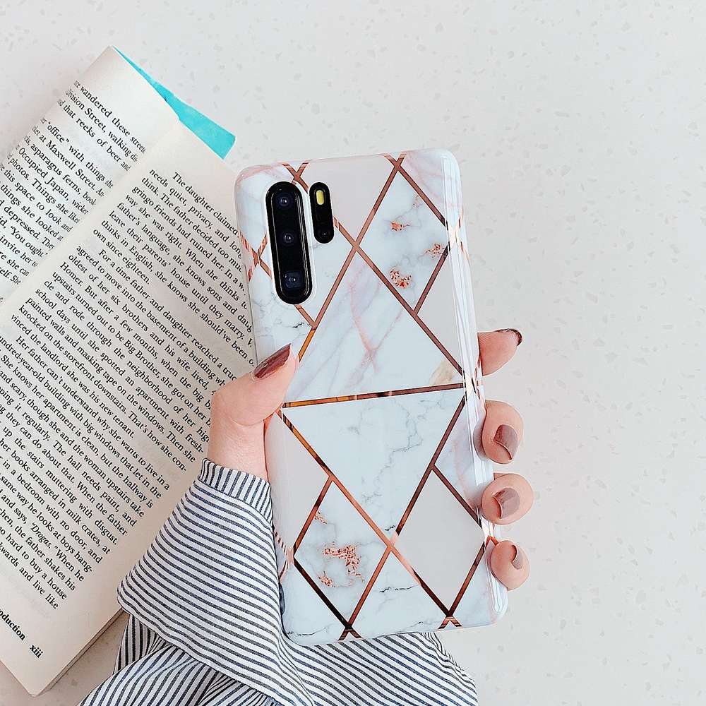 Electroplated marble mobile phone case - Minihomy