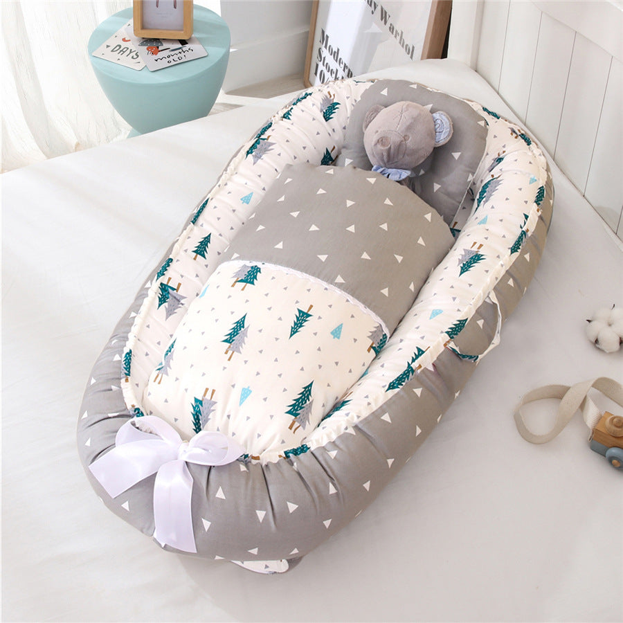 Cotton Breathable Folding Removable And Washable Crib - Minihomy