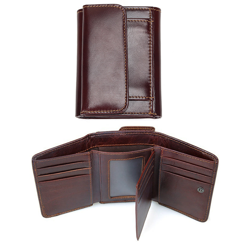 Men's ultra-thin leather wallet