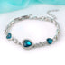 Heart-shaped Heart Zircon Crystal Diamond Bracelet - Minihomy