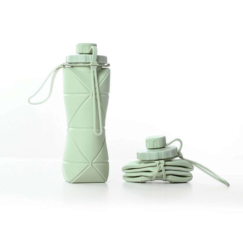 600ml Folding Silicone Water Bottle - Portable Sports Bottle - Minihomy