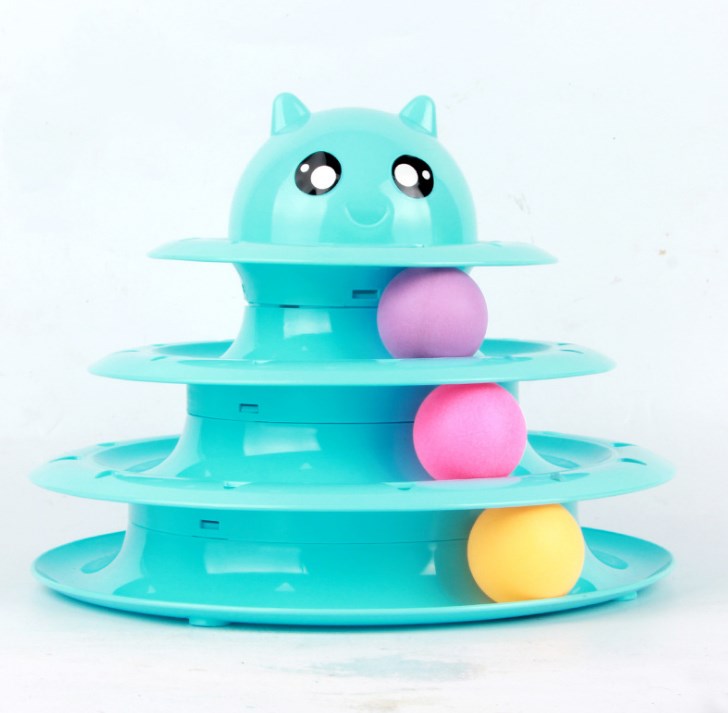 Cat toy turntable ball three-layer cat tower