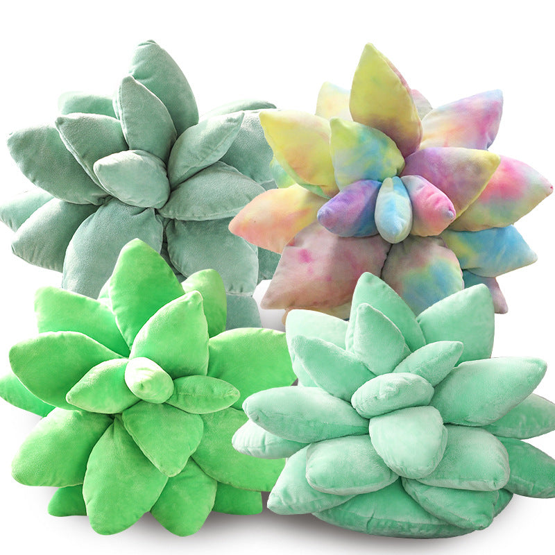 Lifelike Succulent Plants Plush Stuffed Toys Soft Doll Creative Potted Flowers Pillow Chair Cushion For Girls Kids Gift - Minihomy