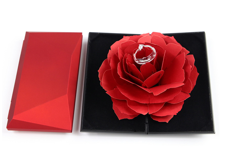 Rotating rose ring box