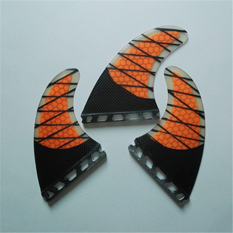 Surfboard fin carbon fiber honeycomb rudder