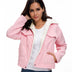 Corduroy lambskin padded jacket long - Minihomy