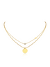 Double layered necklace women