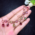 Natural Candy Color Tourmaline Necklace Chain Row Female Crystal Clean Color Good Brazil Rainbow Candy Tourmaline