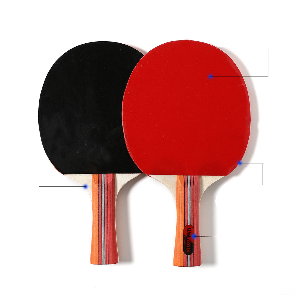 Double reverse rubber horizontal racket ping pong racket