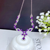 Natural Brazilian Amethyst Necklace Women