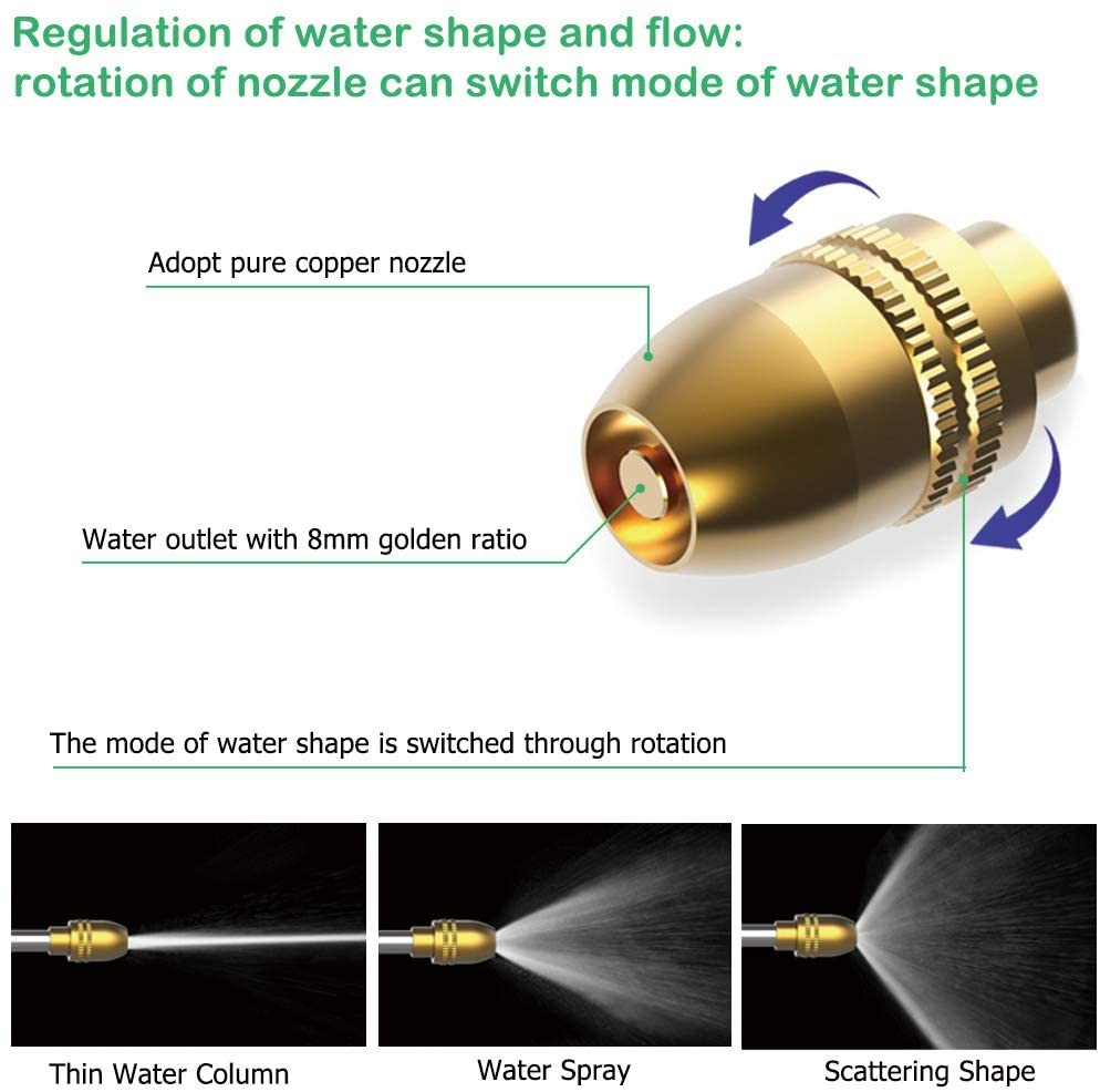 High Pressure Power Washer Water SprayG-un Nozzle Wand Attachment Garden Hose US