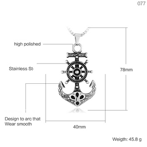 Accessories Titanium Steel Pirate Anchor Pendant, Anchor