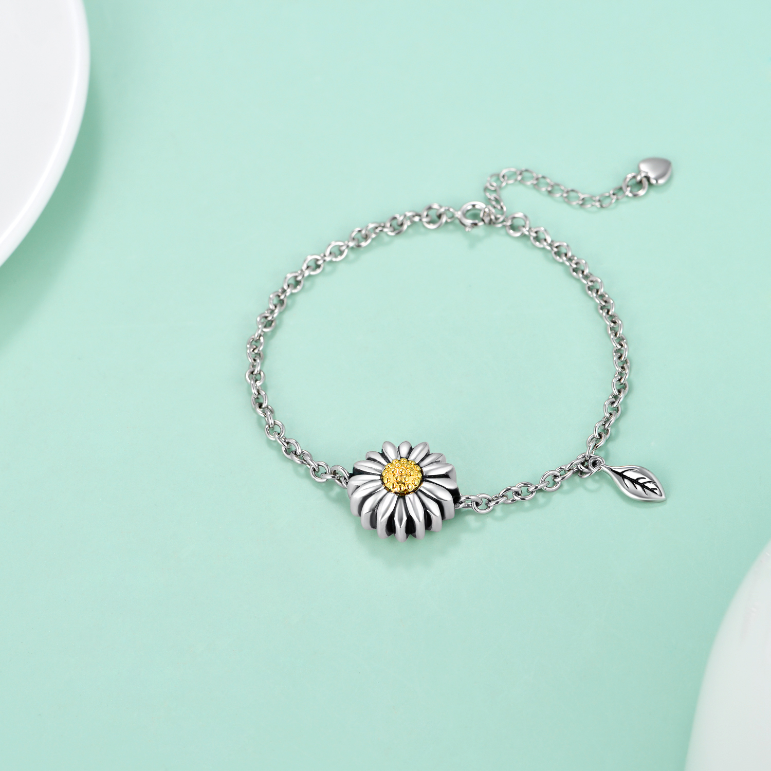 Sterling Silver Daisy Keepsake Ashes Memorial Urn Bracelet