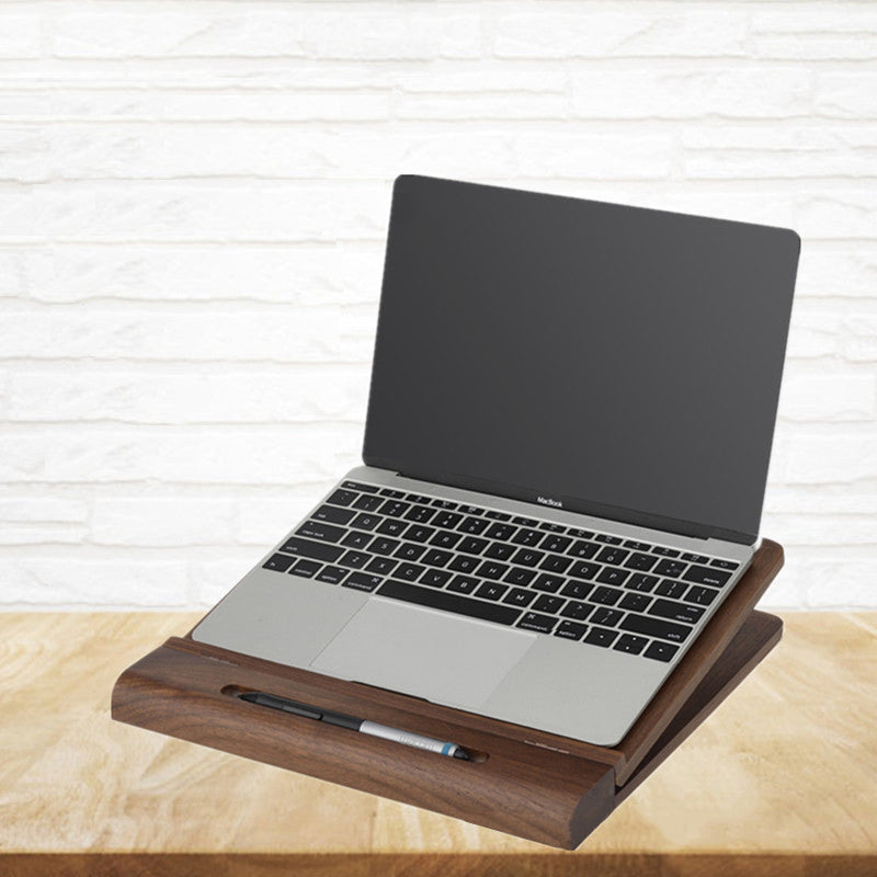 Notebook Computer Stand Solid Wood Foldable Portable - Minihomy