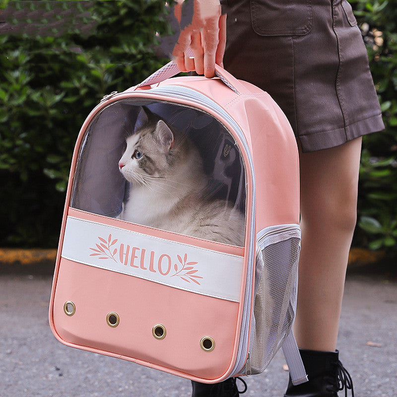 Colorblock English Macaron Backpack For Pets - Minihomy