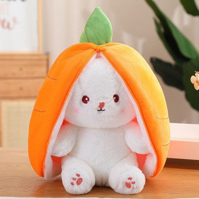 Fruit Transfigured Bunny Plush Toy Cute Carrot Strawberry Turn Into Rabbit Plush Toy