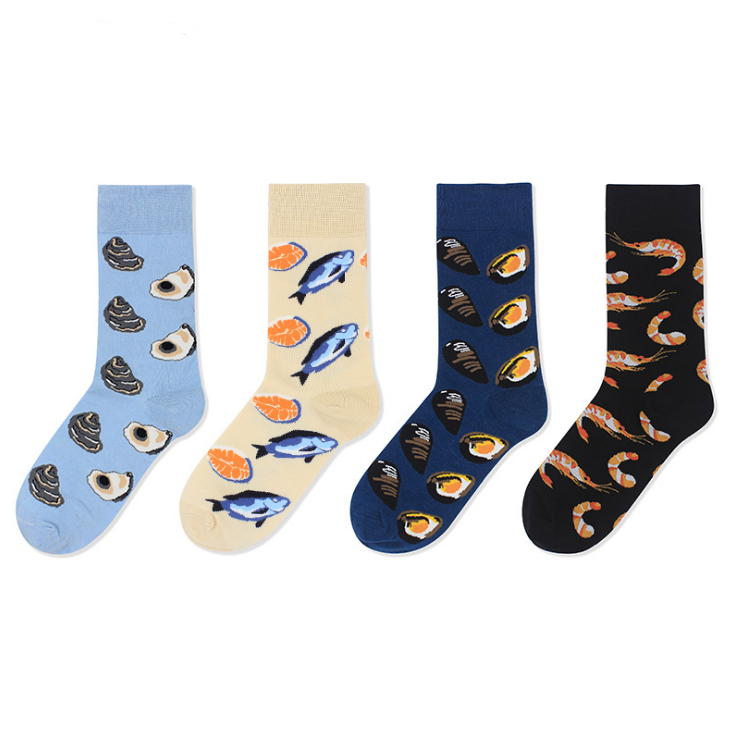 Food Seafood actic shrimp Squid Socks Women