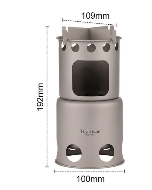 Titanium artisan pure titanium wood stove