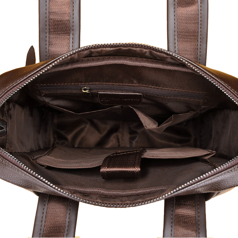 Men's Bag Shoulder Messenger Vertical Portable Briefcase