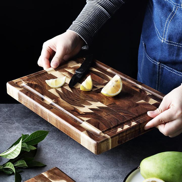 Kitchen Household Parquet Solid Wood Cutting Board - Minihomy